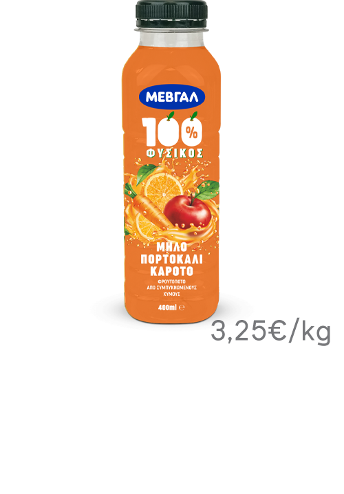 Φρουτοποτό Μήλο - Πορτοκάλι - Καρότο ΜΕΒΓΑΛ 400ml