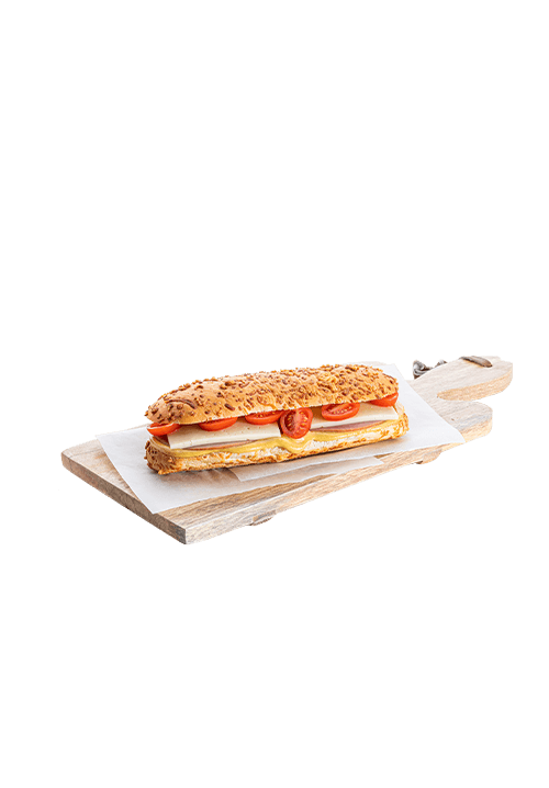 Τυρόψωμο με γραβιέρα, καπνιστό χοιρινό και σως μουστάρδας