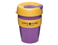 Plastic Keep Cup Purple-Yellow 12οz