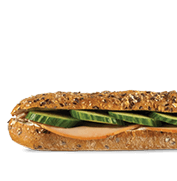 Multigrain baguette with turkey & cucumber