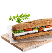 Corn bread with greek salad stuffing