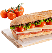 Chiapatta with graviera, salami and sauce with olive paste